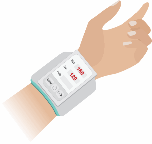 Blutdruckmessgerõt f³r das Handgelenk